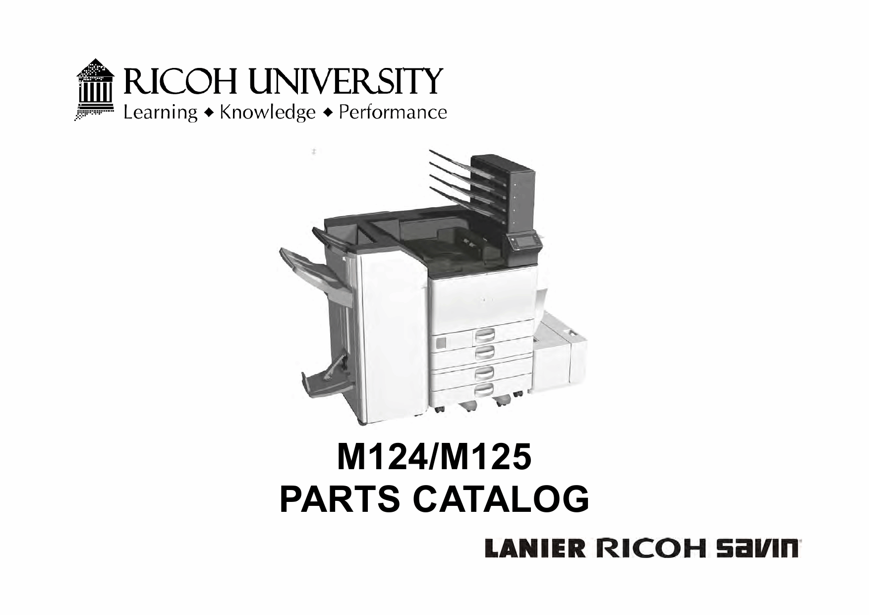 RICOH Aficio SP-C830DN C831DN M124 M125 Parts Catalog-1